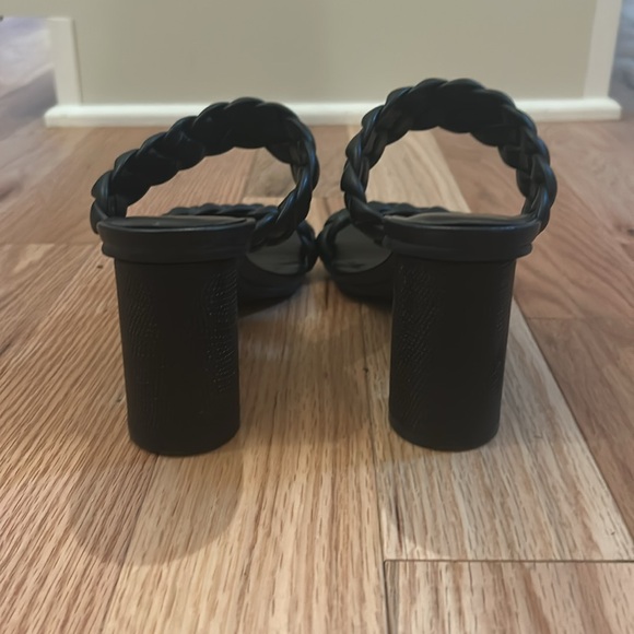 A New Day Elegant Black Braided Heeled Sandals - Picture 3 of 5